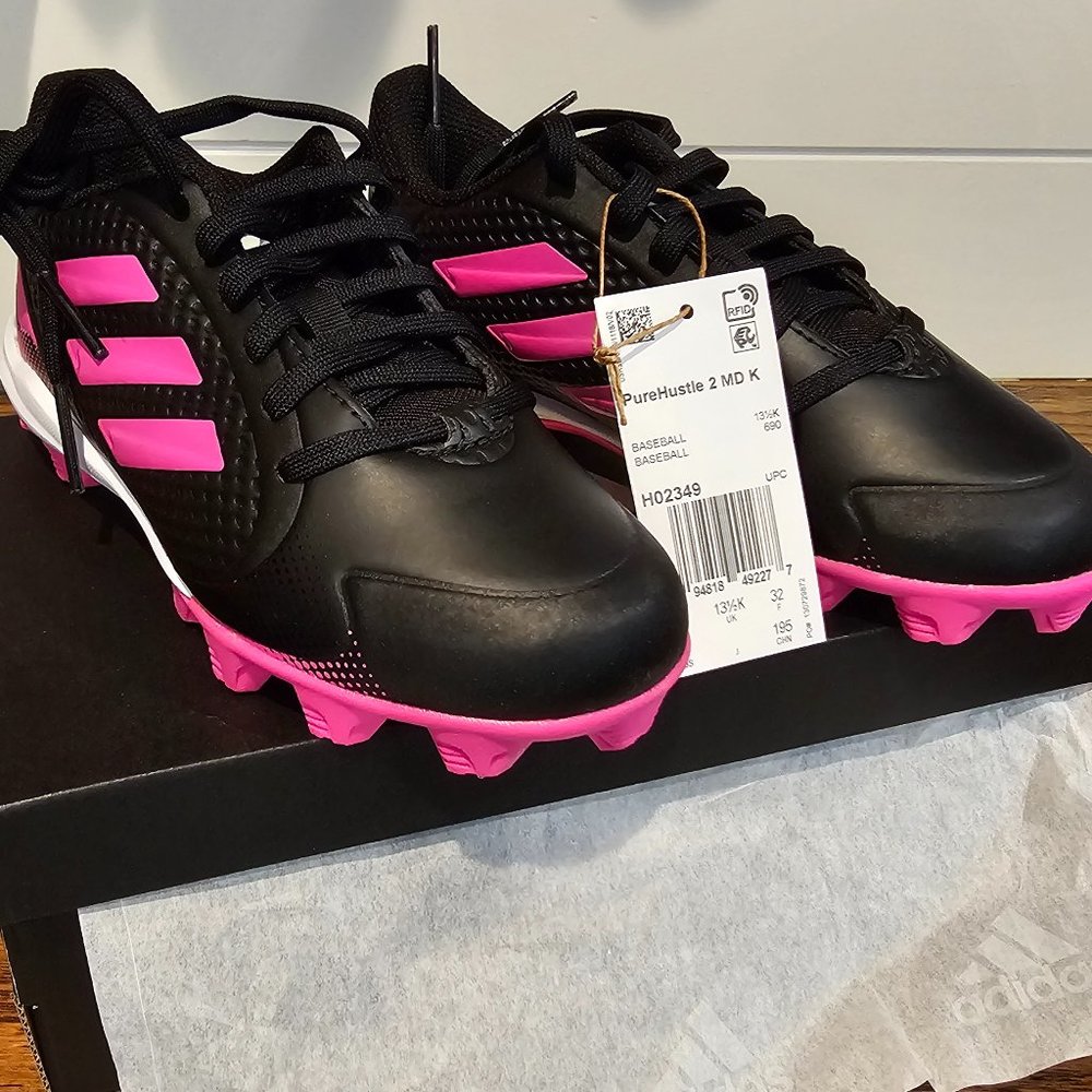 Adidas Kids' PureHustle 2 MD K Softball Shoes Cleats
